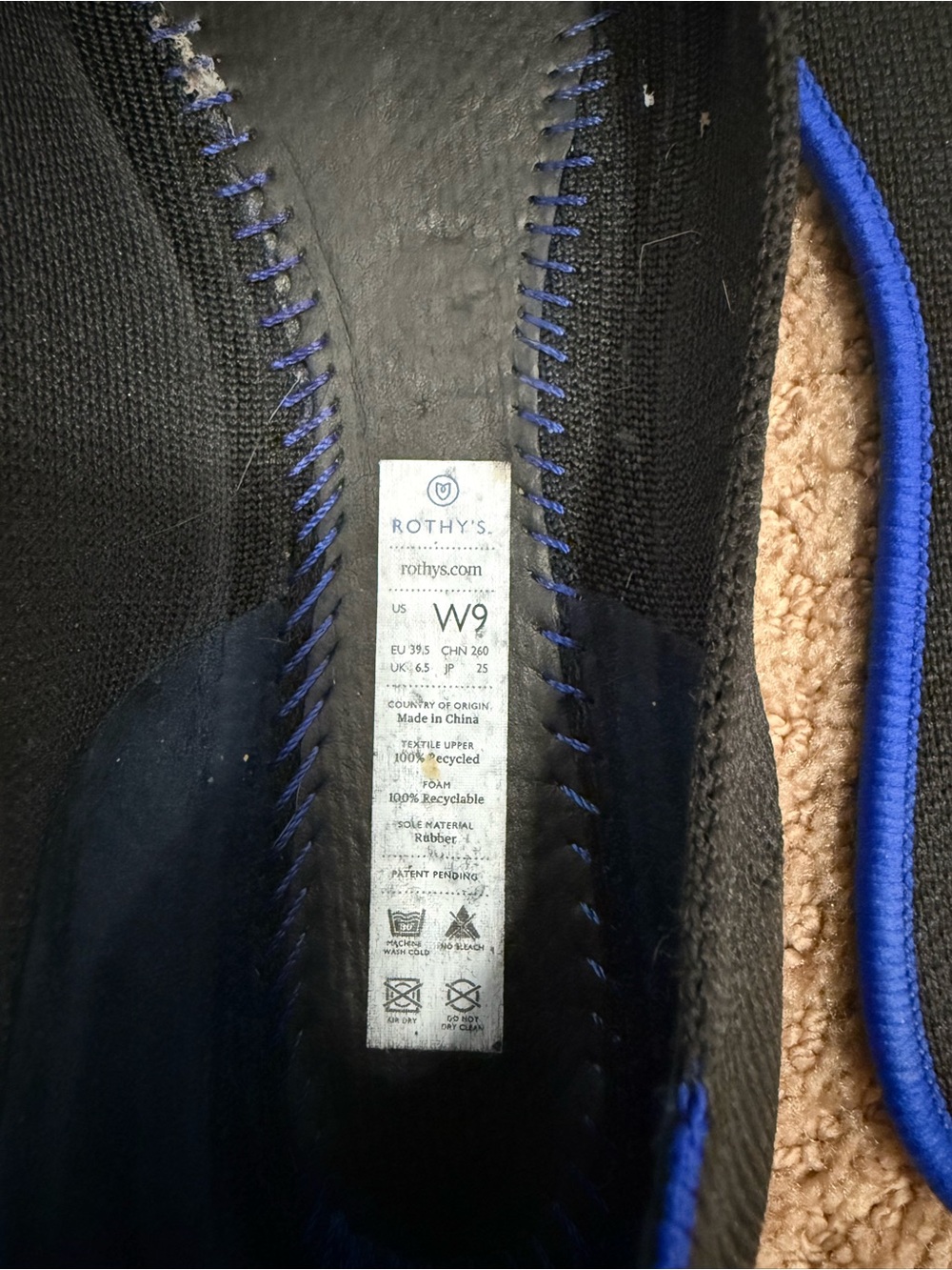 Rothy's Women's Black Slip-On Ballet Flat - Picture 5 of 6